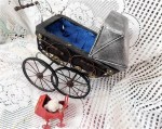 retro doll carriage blk side